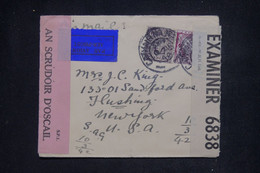 IRLANDE - Enveloppe De Westport Pour New York Avec Contrôle Postal - L 137657 - Covers & Documents