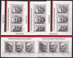 BRD 5 Stück Block 11 Postfrisch, Deutsche Friedensnobelpreisträger - 1959-1980