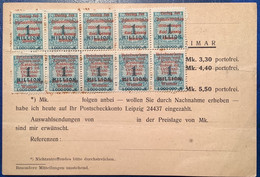 KARL HENNIG WEIMAR BRIEFMARKENHÄNDLER Werbung-Aufdruck 1923 D.R Infla (German Stamp Dealer Publicity Label Germany - Ongebruikt
