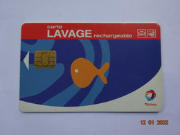 CARTE A PUCE CHIP CARD  CARTE LAVAGE AUTO TOTAL RECHARGEABLE 500 STATIONS - Car Wash Cards