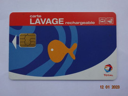 CARTE A PUCE CHIP CARD  CARTE LAVAGE AUTO TOTAL RECHARGEABLE 600 STATIONS - Car Wash Cards