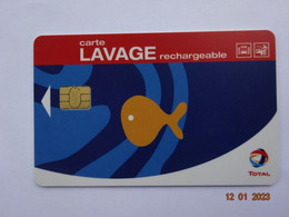 CARTE A PUCE CHIP CARD  CARTE LAVAGE AUTO TOTAL RECHARGEABLE 500 STATIONS - Lavage Auto