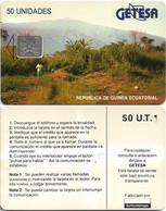 Equatorial Guinea - GETESA - Landscape, SC4, Cn. 00202, Black Text Reverse, 50Units, Used - Equatorial Guinea