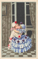 A. BERTIGLIA * Cpa Illustrateur * Pierrot Et Son Amoureuse * Enfants * Illustrateur Italien - Bertiglia, A.