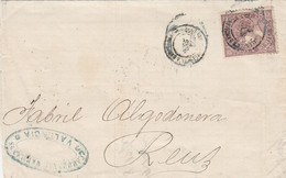 LETTRE. ESPAGNE. 1869. 50 MILs. CARBONEIL HERMANOS VALENCIA. VALENCIA A BARCELONA. POUR REUS - Briefe U. Dokumente