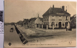 Cpa 18 Cher, Vierzon, Quai Du Bassin Et La Banque De France,éd MTIL N° 34, Dos Simple Non écrit - Vierzon