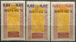 LP3844/1550 - 1922 - COLONIES FRANÇAISES - HAUTE VOLTA - SERIE COMPLETE - N°18 à 20 NEUFS* - Unused Stamps