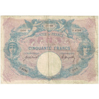 France, 50 Francs, 1921, V.8796 306, TB, Fayette:14.34, KM:64f - 50 F 1889-1927 ''Bleu Et Rose''