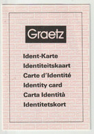 GRAETZ Indentiteitskaart - Carte D' Identité - Altri & Non Classificati