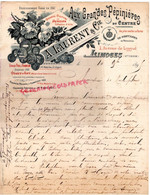 87- LIMOGES- RARE LETTRE MANUSCRITE  1895  A. LAURENT AUX GRANDES PEPINIERES DU CENTRE-1 AVENUE LOUYAT- - Agricultura