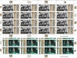 #75209 ARGENTINA 2022 SPORT TURF HORSE RIDING RACE FULL SHEET X16 SETS MNH - Unused Stamps