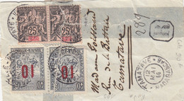 LETTRE FRAGMENT. GRANDE COMORE AVEC TIMBRES MALGACHE. RECOMMANDE TAMATAVE - Lettres & Documents