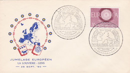 Enveloppe FDC Europa 1150 Jumelage Européen La Louvière Lens - 1951-1960