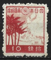 Japan 1942. Scott #334 (MH) Palms And Map Of Greater East Asia - Neufs