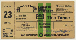 Tina Turner Break Every Rule '87 Ticket Stuttgart - Unused (Vintage Memorabilia) - Konzertkarten