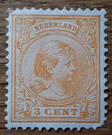Nr 34 Wilhelmina Hangend Haar Ongebruikt/* (1954) - Unused Stamps