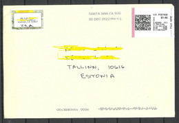 USA 2022 Cover To ESTONIA O Santa Ana - Covers & Documents