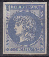 FRANCE : 1876 - ESSAI PROJET GAIFFE 10c BLEU NEUF - A VOIR - COTE 220 € - Proefdrukken, , Niet-uitgegeven, Experimentele Vignetten