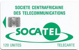 Central African Rep. - Socatel - Logo Green, Without Logo Moreno And Control Num, SC7, 120Units, Used - Central African Republic