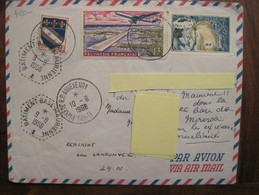 FRANCE 1966 MURUROA Polynésie Cover Air Mail Base Maurienne Poste Navale - Schiffspost