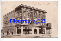 SC SOUTH CAROLINA - FLORENCE - " Masonic Temple " - CARTE PRECURSEUR - Florence