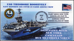 USA Fleet Week 2020 Cancelled - Special Corona Cancel Ship,CORONAVIRUS, COVID-19 , VIRUS *1 COVER LEFT*   (**) - Cartas & Documentos