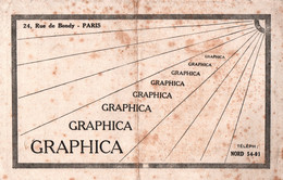 BUVARD - PARIS - Imprimerie "Sté GRAPHICA" Rue De Bondy - Calendrier 1930 ... (tâches) - I