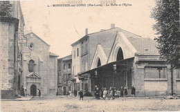 MONISTROL-sur-LOIRE (Haute-Loire) - La Halle Et L'Eglise - Monistrol Sur Loire