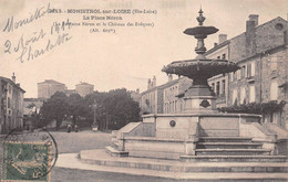 MONISTROL-sur-LOIRE (Haute-Loire) - La Place Néron - La Fontaine Et Le Château Des Evêques, La Croix - Monistrol Sur Loire