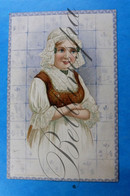 Uitgever C. Cnobloch Amsterdam Delfts Blauw   Verzonden 1902 Scarce  LOT X 4 Cpa  Detelle  Kant Relief - 1900-1949