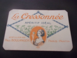 ♥️  Publicité Absinthe "LA CRESSONNÉE" - Apéritif Idéal - Distillerie Paul Boulanger Paris 1928 CALENDRIER 1 ER SEMESTRE - Small : 1921-40