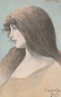 E. LÖFFLER LOVATI CPA Illustrateur Femme Grande Chevelure - Loeffler