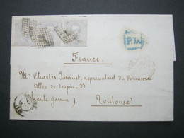 1872 , Brief Aus Garonne Mit Stempel     "P.L."   , Brief  Nach Frankreich - Brieven En Documenten