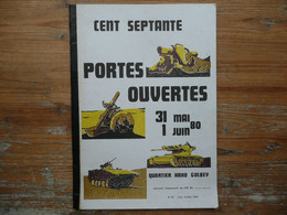 CENT SEPTANTE PORTES OUVERTES 31 MAI 1 JUIN 80 QUARTIER HAXO GOLBEY JOURNAL BIMESTRIEL DU 170E REGIMENT D INFANTERIE 30 - French