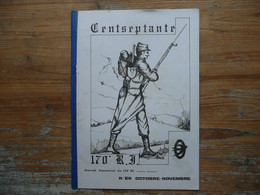 CENT SEPTANTE JOURNAL BIMESTRIEL DU 170E REGIMENT D INFANTERIE N° 26 OCTOBRE NOVEMBRE 1979 IMPRIMERIE REGIMENTAIRE - French