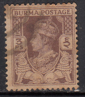 3ps Brown, Used Burma 1946, KGVI And Chinthes (Lion), SG51 - Bahrein (...-1965)