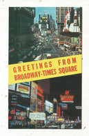 Cp , Etats Unis,  NEW YORK CITY,  TIME SQUARE ,multi Vues, Greetings From BROADWAY,  écrite - Time Square