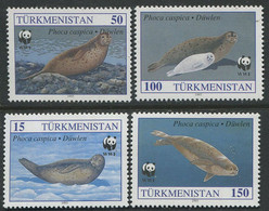Turkmenistan:Unused Stamps Serie Seals, WWF, 1993, MNH - Turkmenistan