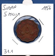 SUDAN - 5 Millimes1956 - See Photos - Km 31 - Soudan