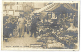 87   LIMOGES    CARTE  PHOTO   MARCHE  AUX  LEGUMES - Limoges