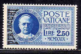 VATICANO VATICAN VATIKAN 1931 PACCHI POSTALI ESPRESSO SPECIAL DELIVERY LIRE 2,50 SOPRASTAMPATO OVERPRINTED MNH - Pacchi Postali