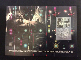 2022 PaL 83 Souvenir Sheet Grande Carte Maximum Mission Sur La Lune Apollo 17 Astronaute Slovaque Eugèn Cernan - Otros & Sin Clasificación