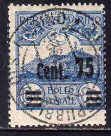 SAN MARINO 1926  VEDUTA SOPRASTAMPATO VIEW  LANDSCAPES SURCHARGED CENT. 75 SU 90c USATO USED OBLITERE' - Used Stamps