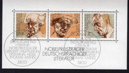 Bund Block 16 Literatur Nobelpreisträger Used Gestempelt (ESST Bonn) - 1959-1980