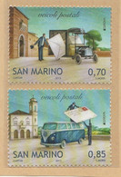 RSM F.lli Nuovi 0477 - San Marino 2013 - "VEICOLI POSTALI" Serie Di 2v.** - Neufs