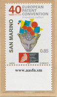 RSM F.lli Nuovi 0481 - San Marino 2013 - "EUROPEAN PATENT CONVENTION" 1v.** - Neufs