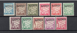 !!! MARTINIQUE : SÉRIE DE TAXES N°1/11 NEUVE * - Postage Due