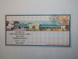 INDIA ARMY EDUCATIONAL CORPS DIAMOND JUBILEE 1947 - 2007 COVER 2007 - Used Stamps