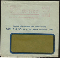 ENVELOPPE A FENETRE ENTETE PUBLICITAIRE / JOINTS EXCELSIOR CURTY LYON 1952 - Briefe U. Dokumente
