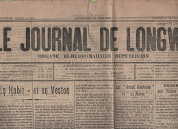 LE JOURNAL DE LONGWY 15 09 1928 - BRIAND S.D.N. - GRAND-COURONNE - ECLAIREURS DE FRANCE - MONT ST MARTIN - UGNY MONUMENT - General Issues